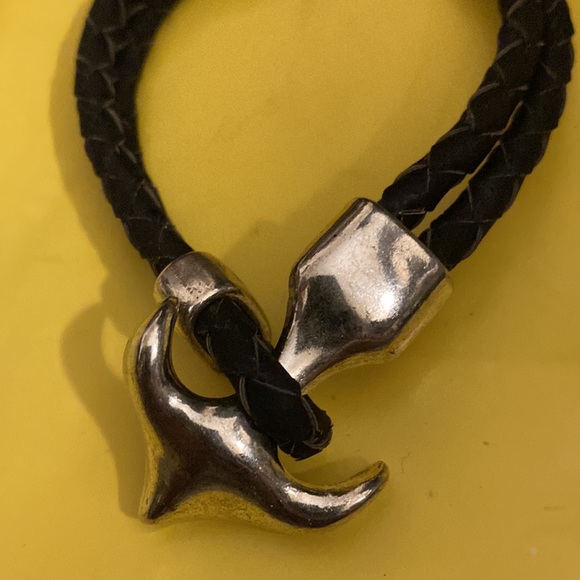 Handmade Braided Cork Bracelet with Anchor - Picture 2 of 4